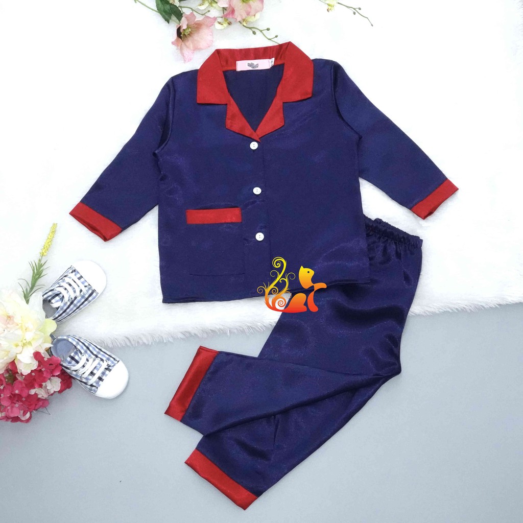 Đồ Bộ Pijama Phi &quot;Lụa Phối&quot; Tay Dài Cho Bé - Từ 12kg - 42kg. Phần 2.