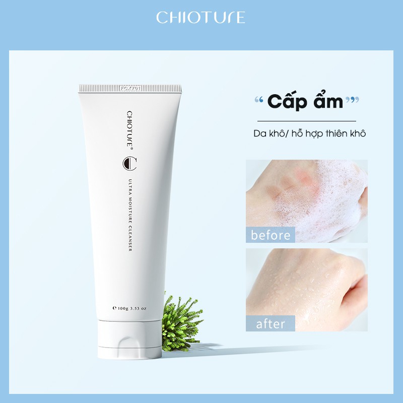 Sữa rửa mặt Chioture Ultra Moisture Cleanser làm sạch dịu nhẹ cấp ẩm cho da 100ml