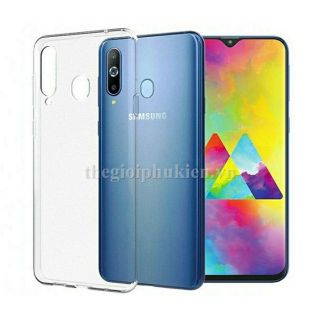 Ốp lưng silicon dẻo trong suốt+ kính cường lực SamSung Galaxy M20 siêu mỏng 0.5 mm