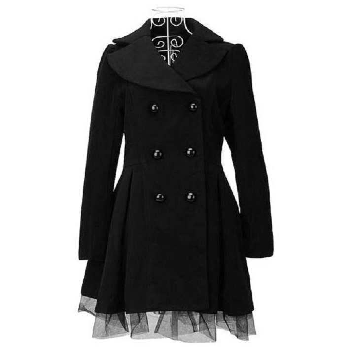 Áo khoác trench coat phối ren Mã: AO2014