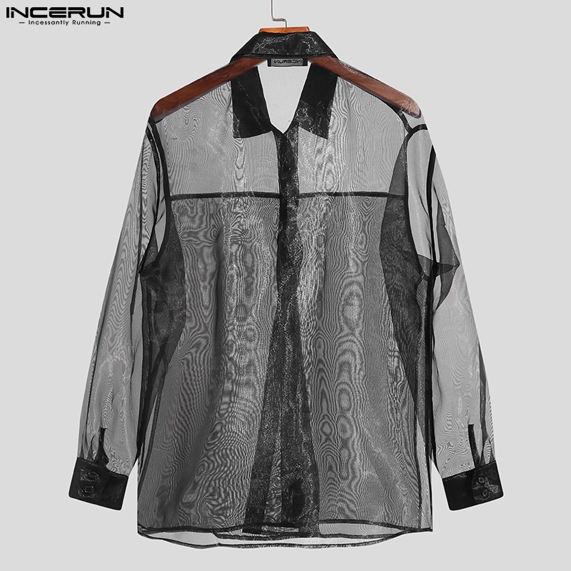 Áo sơ mi INCERUN thiết kế độc đáo quyến rũ cho nam