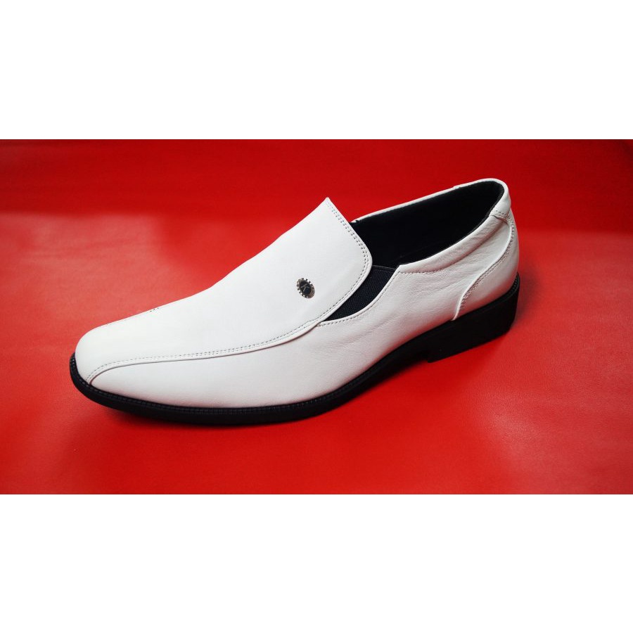 Giày tây nam màu trắng da bò thật có size ngoại cỡ . Mã số: T261