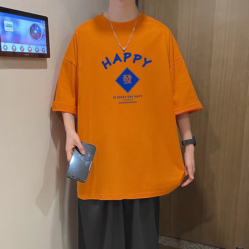 Áo Thun Tay Ngắn Dáng Rộng In Chữ Phong Cách Hip Hop Hàn Quốc Thời Trang Cho Nam Size M-8XL