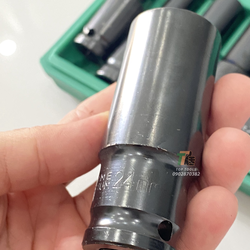 Bộ khẩu 1/2, bộ khẩu 10 món gồm 8, 10, 12, 13, 14, 15, 17, 19, 21, 24