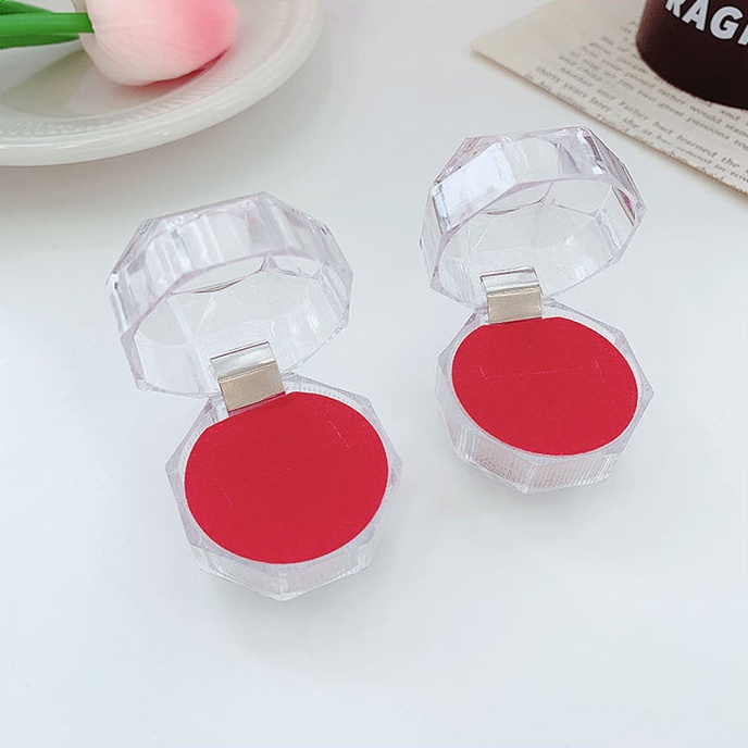 Hộp Đựng Nhẫn Cưới Bằng Acrylic Trong Suốt 3 Màu