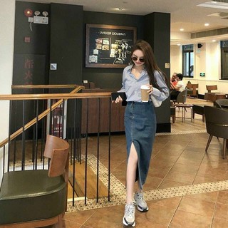 CHÂN VÁY MIDI JEAN XẺ ĐÙI ✨✨