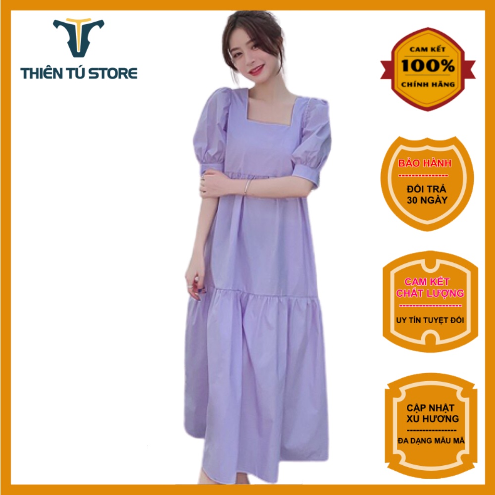 Đầm nữ dáng dài form rộng dễ thương Thiên Tú Store , chất liệu thoải mái kiểu dáng nữ tính đáng yêu