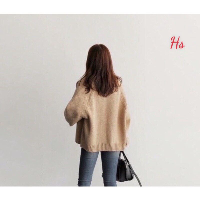 Áo khoác nữ, áo cardigan nữ len dày phom rộng 3 màu G066 | BigBuy360 - bigbuy360.vn