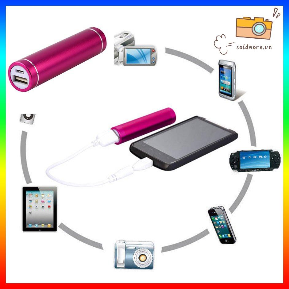 Hộp Sạc Dự Phòng Mini USB Cho Pin 1x 18650 Tiện Dụng