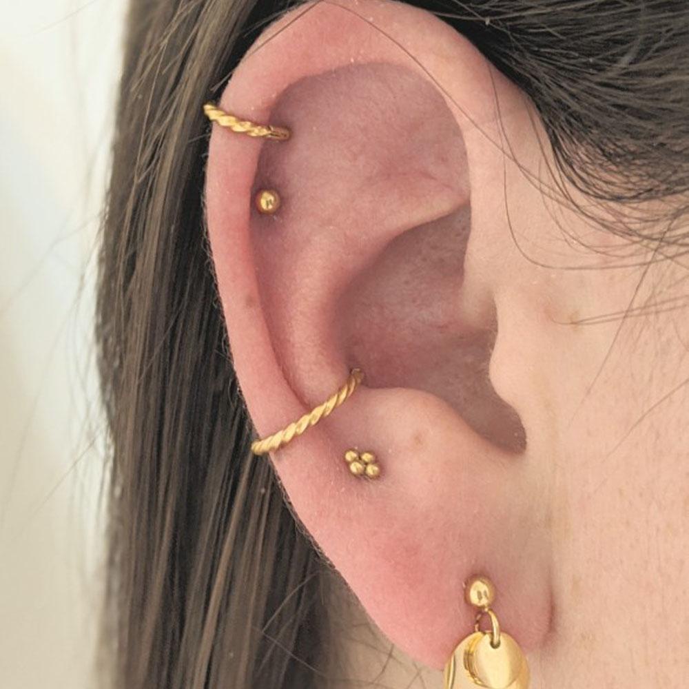 1 Khuyên Xỏ Mũi Bằng Thép Không Gỉ Cá Tính