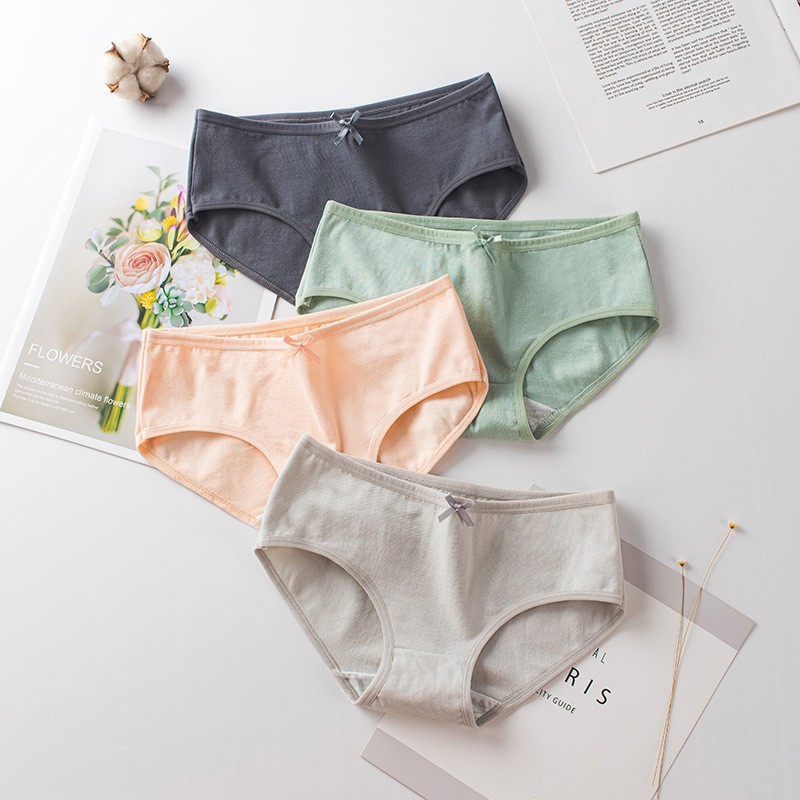 [Set 10 quần] Quần chip nữ Muji cotton phối nơ xinh hàng xuất nhật | BigBuy360 - bigbuy360.vn
