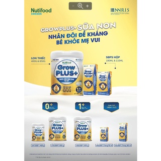 [HSD T2025] Sữa Bột Vàng Nutifood GrowPLUS 0+ 400g [Sữa Non]
