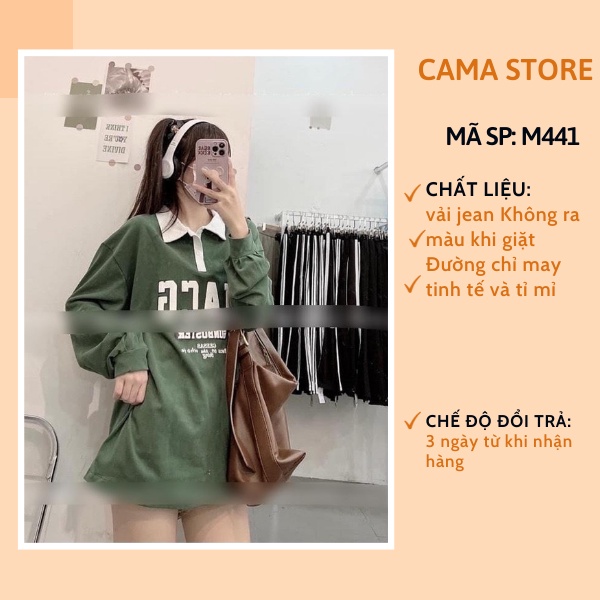 Áo polo nam nữ dài tay form rộng CAMA STORE M441