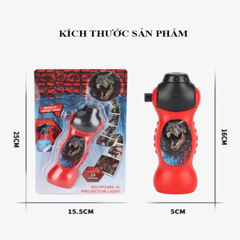 Sale Sốc Đèn Pin Chiếu Hình Cho Bé, Hình Khủng Long, Đồ Chơi Trẻ Em Cho Bé Gái, Bé Trai Thoả Sức Khám Phá