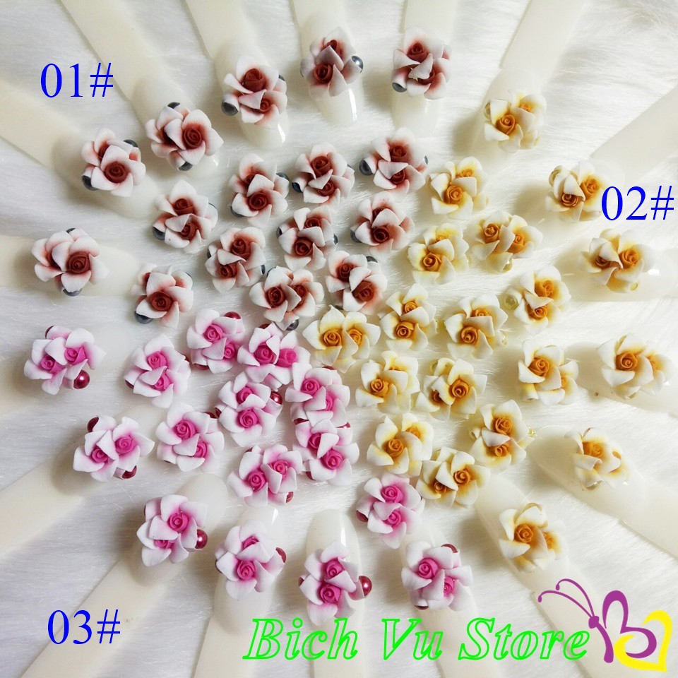 Hoa nỗi 4D - Hồng đôi ngọc trai | 10 cái/130k