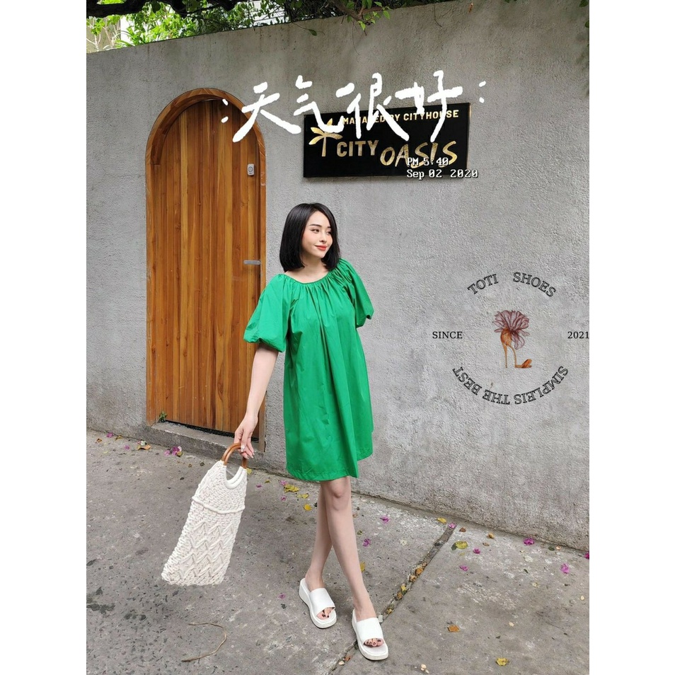 DÉP XUỒNG NỮ TOTIIE SHOES - XUỒNG NỮ ĐẾ BẰNG THỜI TRANG BẢN NGANG - DÉP LÊ NỮ - D2110130