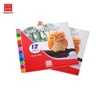 Giấy thủ công 12 màu hồng hà