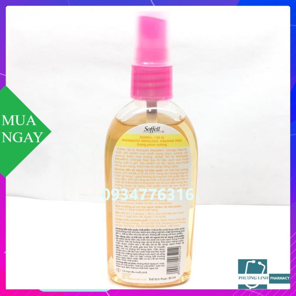 Xịt chống muỗi soffel lọ 80ml hương cam