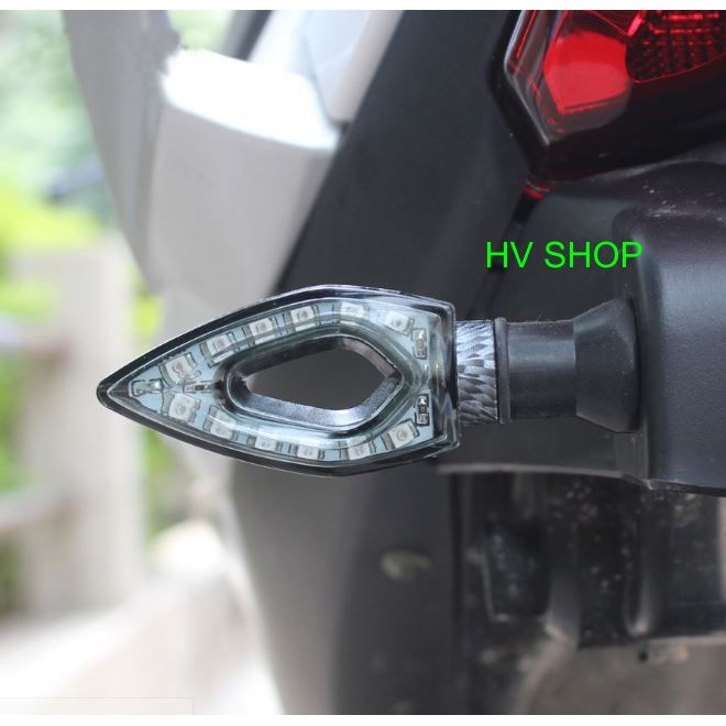 Bộ 2 Đèn Xi Nhan Hv shop Độ Xe Máy tam giác
