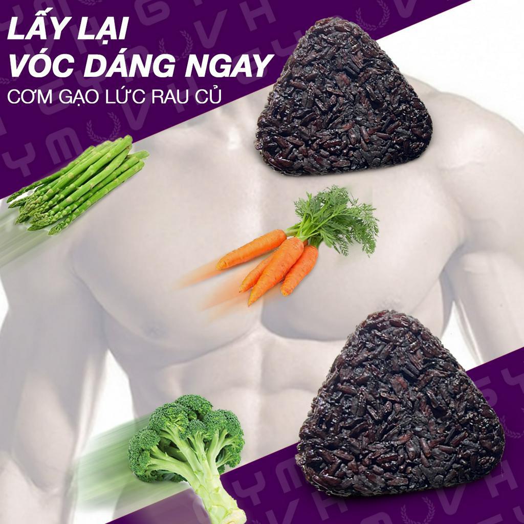 Cơm gạo lức ăn kiêng 200g kèm rau củ