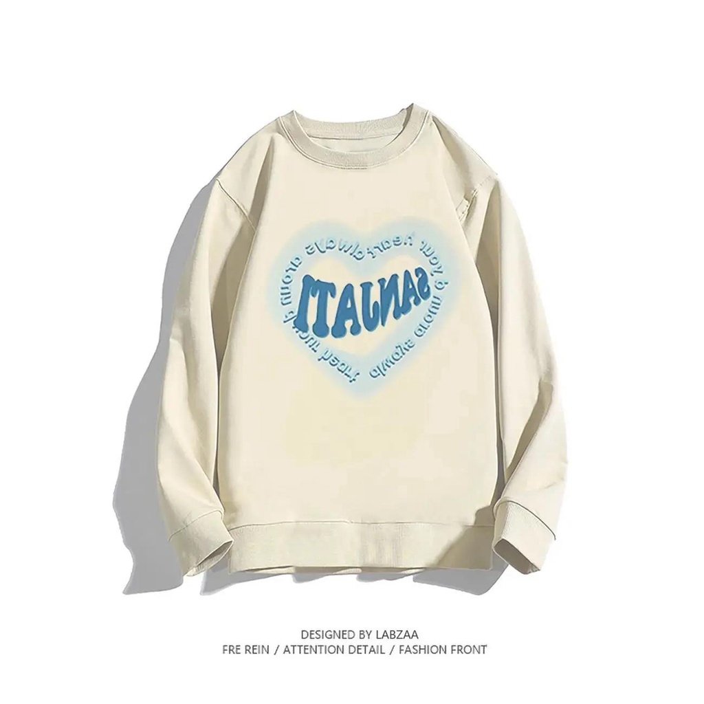 Áo sweatshirt  Cotton Cổ Tròn Dáng Rộng Thời Trang Mùa Thu Mới Cho Nữ
