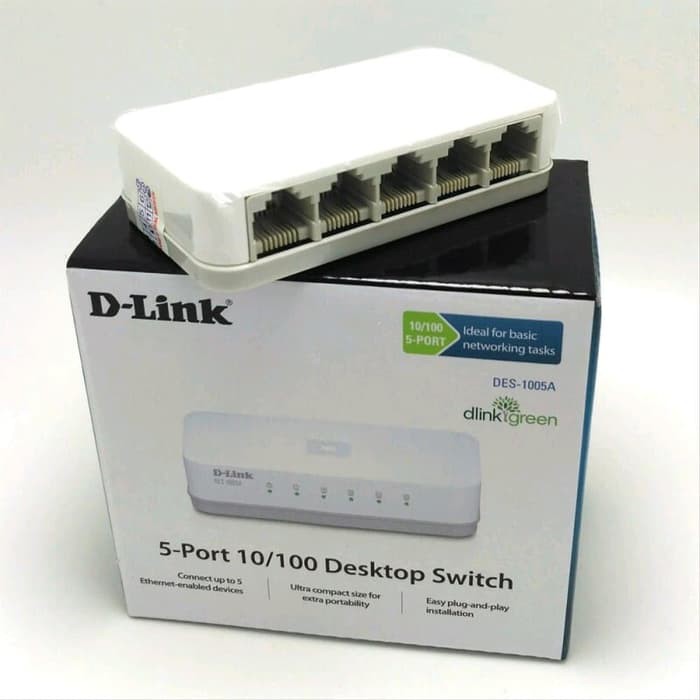 Bộ chia mạng switch 5 cổng D-link DES-1005C Trắng - Bảo hành 36 tháng chính hãng