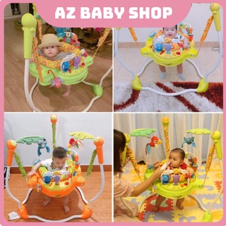 Ghế nhún cho bé, ghế nhún tập đứng IBABY, có đèn nhạc đồ chơi giúp bé tập đứng, cứng chân_Chính hãng