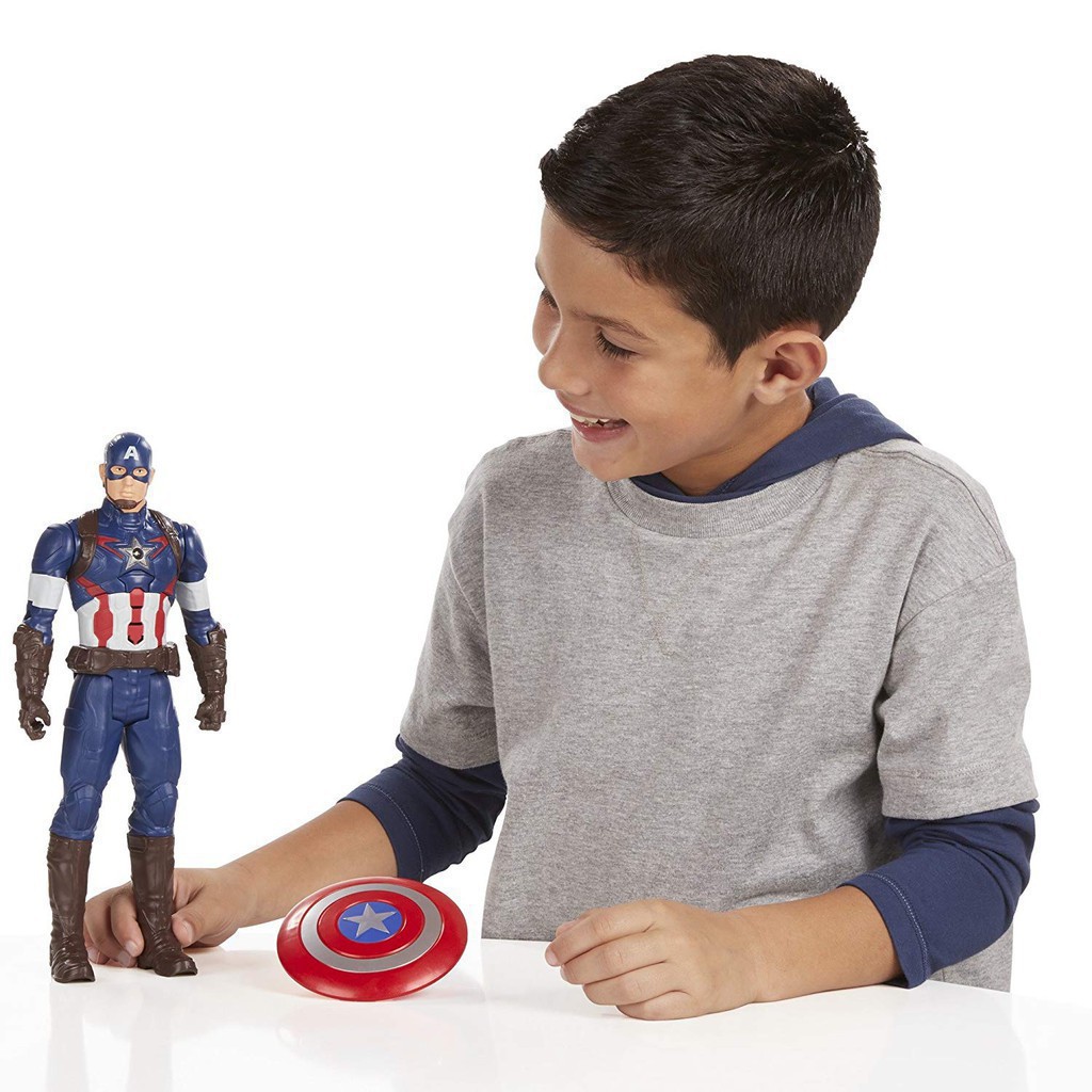 Đồ chơi mô hình siêu anh hùng Marvel Đội Trưởng Mỹ Captain America cao 30cm