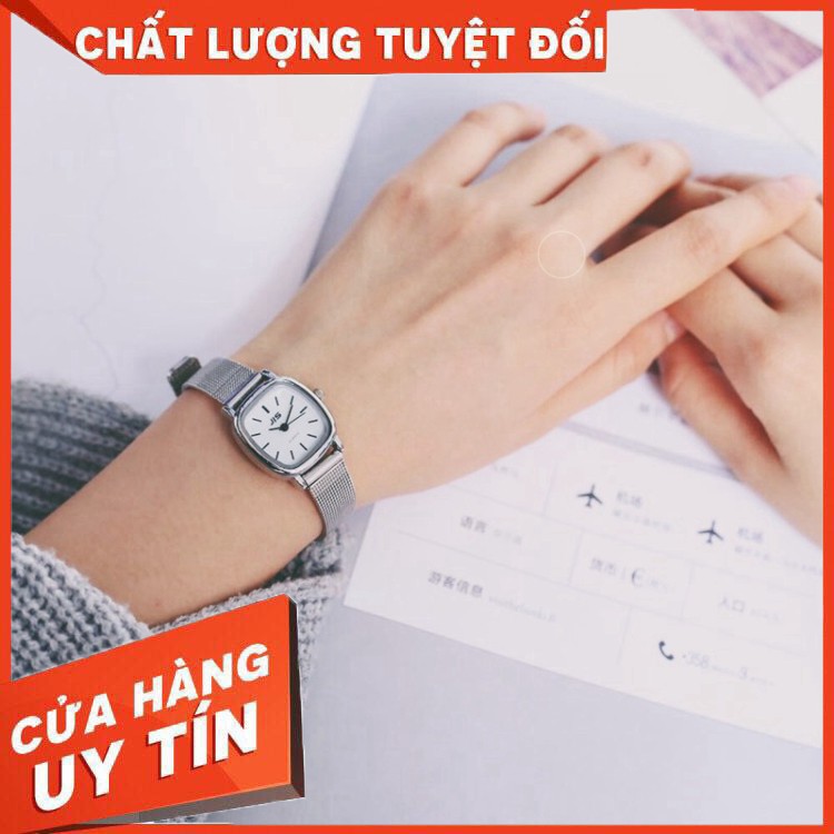 HÀNG NHẬP KHẨU -  Đồng Hồ Nữ JI-S Mặt Vuông Nhỏ Dây Kim Loại Phong Cách Hàn Quốc - Hàng Nhập Khẩu