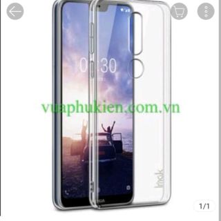 Ốp lưng trong suốt imak phủ nano cho nokia x6 2018