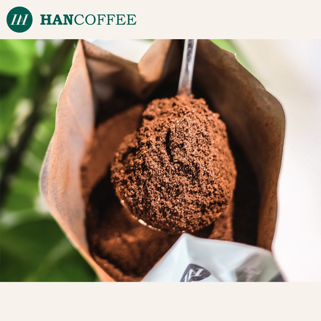 Cà Phê Pha Phin Rang Mộc Nguyên Chất Vị Chua Nhẹ Đắng Dễ Chịu HANCOFFEE Blend (Dạng Hạt Và Dạng Bột Túi) - HN70R30ABH1