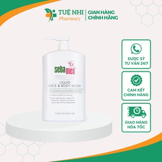 Sữa rửa mặt và tắm toàn thân sebamed face & body wash ph5.5 chai 300ml - nt239