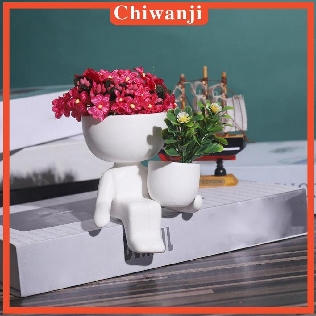 Chậu hoa hình người bằng gốm sáng tạo