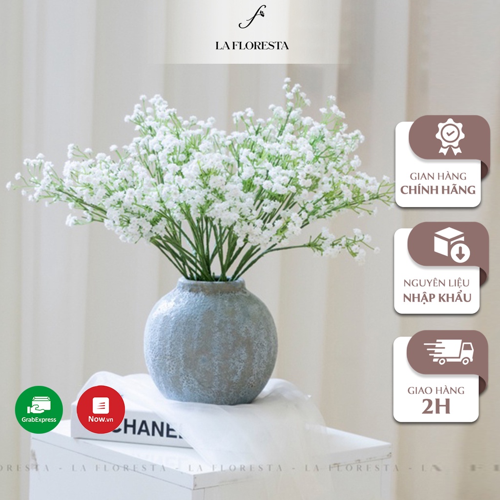 Cành Hoa Baby Giả LA FLORESTA Chất Liệu Cao Su Phù Hợp Cắm Bình Trang Trí Nhà Cửa, Cầm Tay Chụp Ảnh