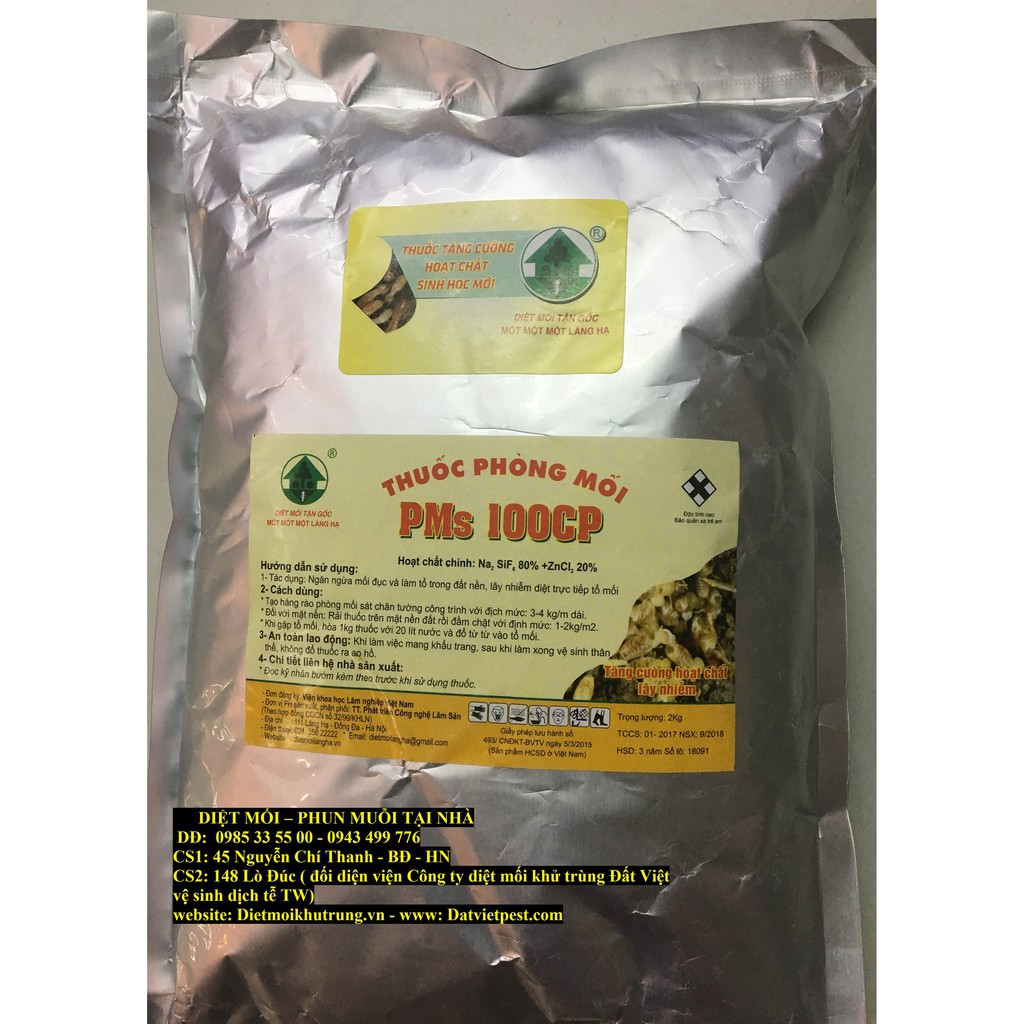 Bột chống mối PMS 100 túi 2 KG