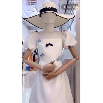 FREESHIP / CÓ ẢNH THẬT Váy trắng/Đầm trắng Ulzzang cổ U tay bồng Hàn Quốc