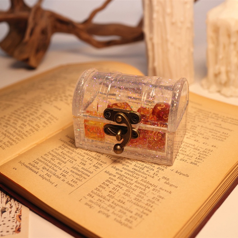 Khuôn Làm Hộp Kho Báu Bằng Nhựa Resin Pha Lê Có Gương Trang Trí Diy