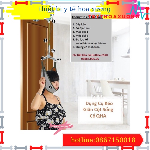 Dụng Cụ Kéo Giãn Cột Sống Cổ Thoát Vị Đĩa Đệm Cột Sống Cổ - Đai Treo Cổ
