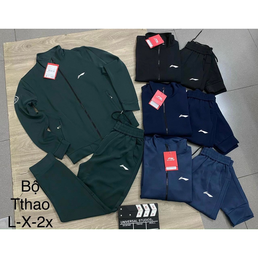 Bộ Quần Áo Thể Thao Nam Cổ Cao Kéo Khóa