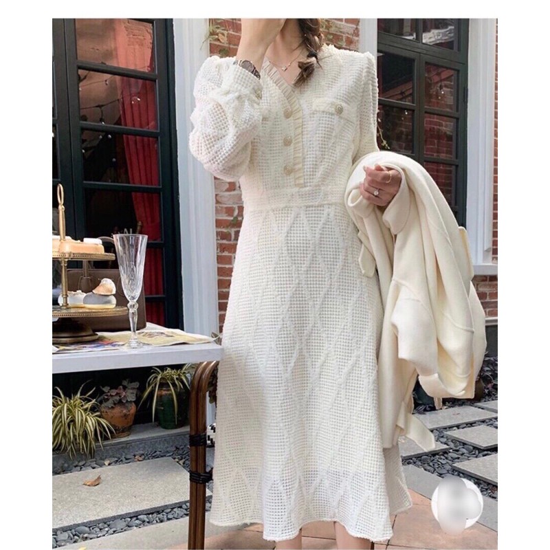 Đầm ren midi ZARA