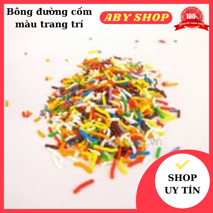 Các mẫu bông đường cốm màu trang trí 10gram⚡SIÊU HOT⚡ đường cốm trang trí bánh kem, bánh cho chiếc bánh trở nên hấp dẫn