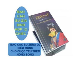 [Giảm Giá] Bao cao Zero siêu mỏng hộp 12 cái-BCS Siêu Mỏng-Siêu Dai Mềm Mỏng✔️