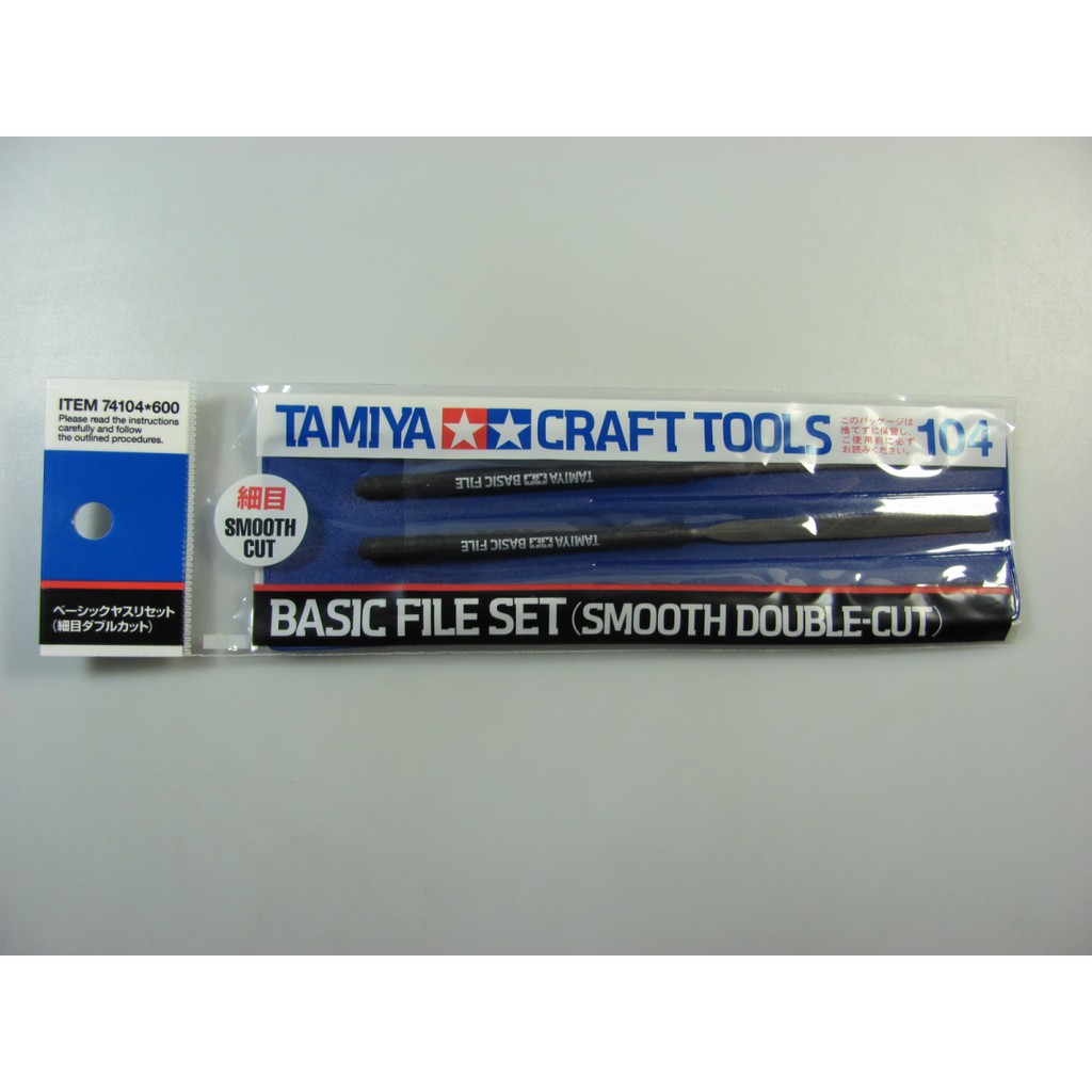 Dũa chà nhám mô hình Tamiya Basic File Set (Smooth Double-Cut) 74104 - Dụng cụ độ tool [TAM]