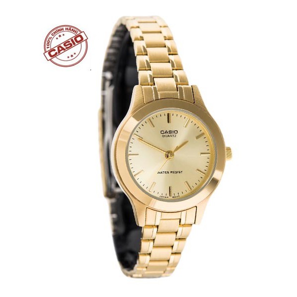 Đồng hồ chính hãng casio Anh Khuê - MTP-1128N-9ARDF - dây thép - mạ vàng - có tem chống hàng giả