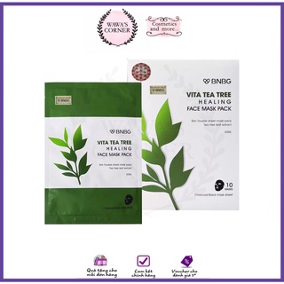 Mặt nạ tràm trà giảm mụn bnbg vita tea tree healing face mask pack