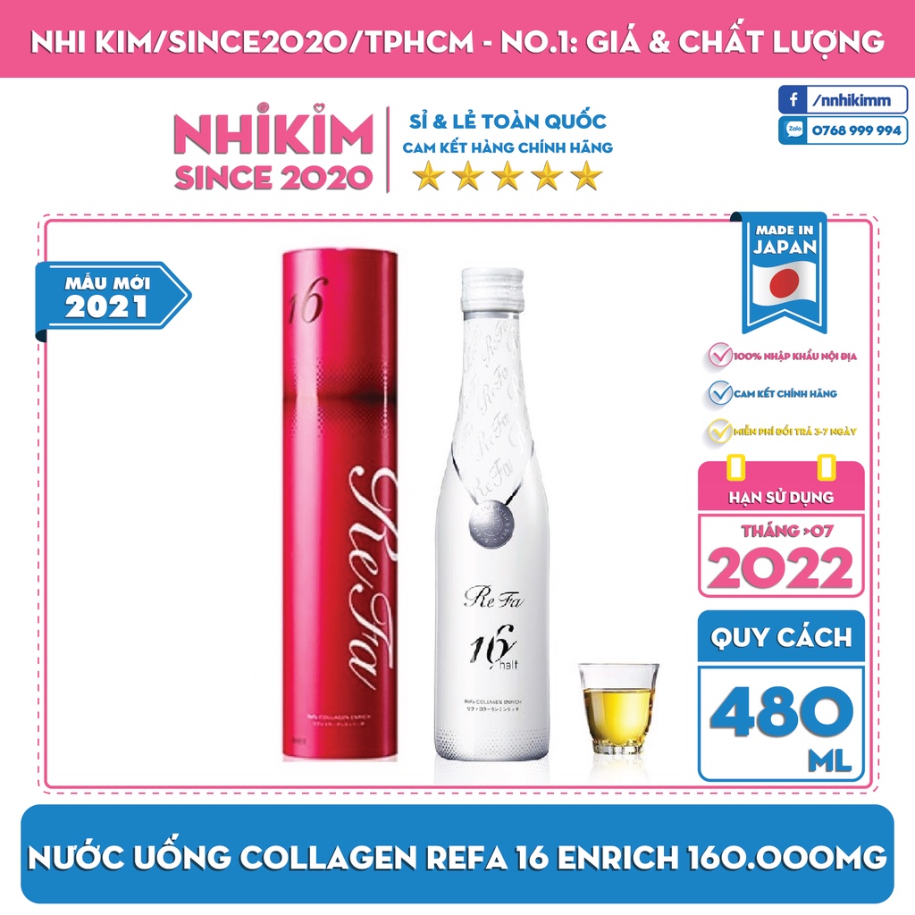 [ TỔNG KHO ] Nước Uống Collagen Refa 16 Enriched 160.000mg