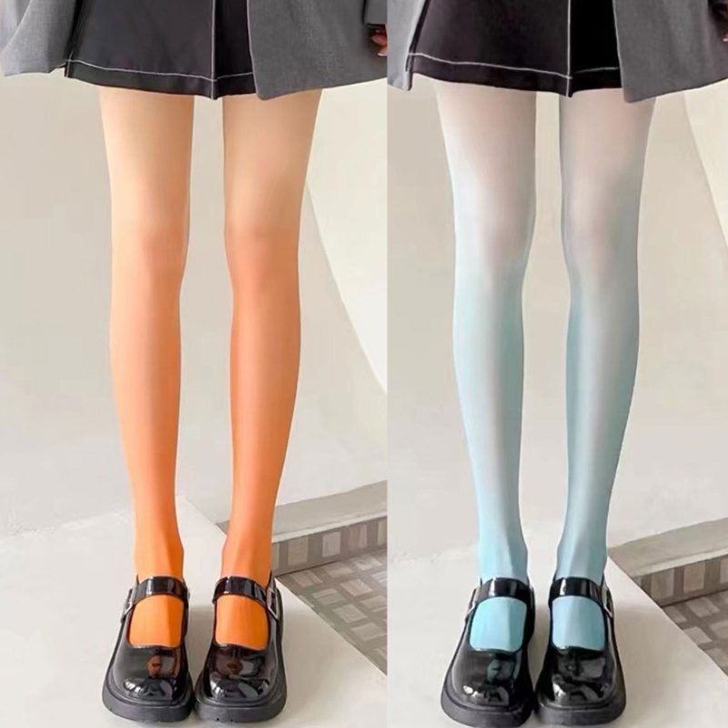 Quần Tất Siêu Mỏng Hở Đáy Màu Gradient Phong Cách Lolita Nhật Bản Quyến Rũ Cho Nữ