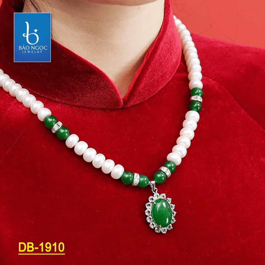 Dây chuyền ngọc trai tự nhiên cao cấp thời trang quý phái Qeen Pearl DB2120 - Bảo ngọc jewelry
