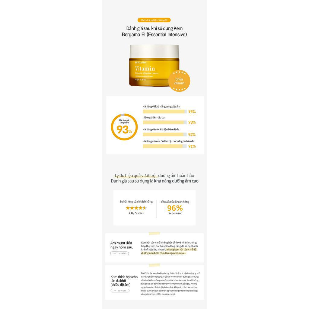 Kem Dưỡng Da Chuyên Sâu Bergamo Vitamin Essential Intensive 50g