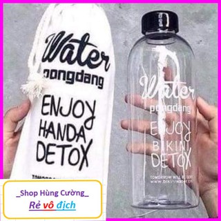 Bình đựng Nước  Detox 1000ml kèm túi vải